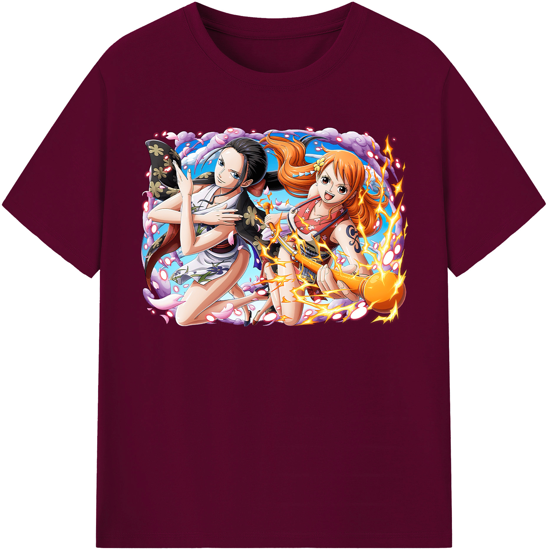 （画像用） ワンピース ナミ ONE PIECE Nami レディースカジュアルプリントTシャツ（綿100％）